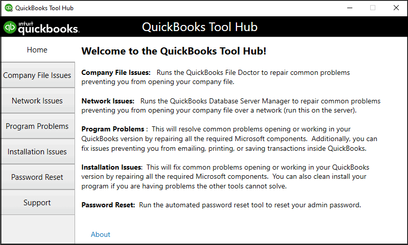 QuickBooks Tool Hub Dashboard